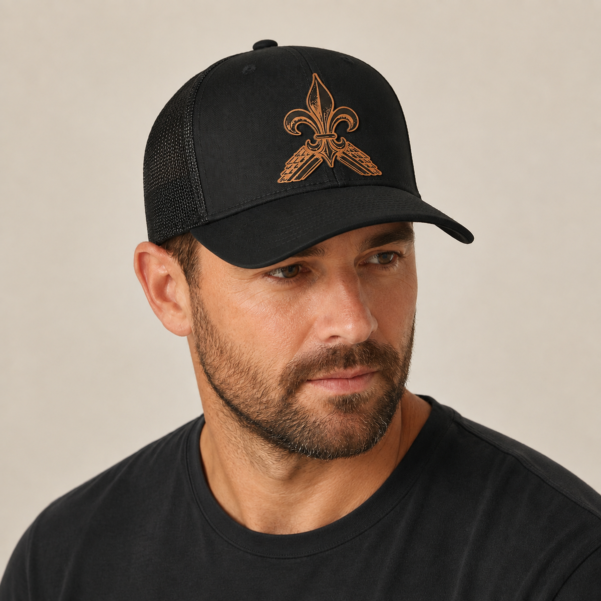 Casquette Trucker - Noir - Fleur de Lys & Couverture